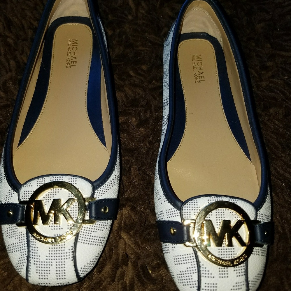 Michael Kors white flats